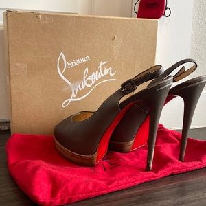 Christian Louboutin Peep Toe Slingback Pump